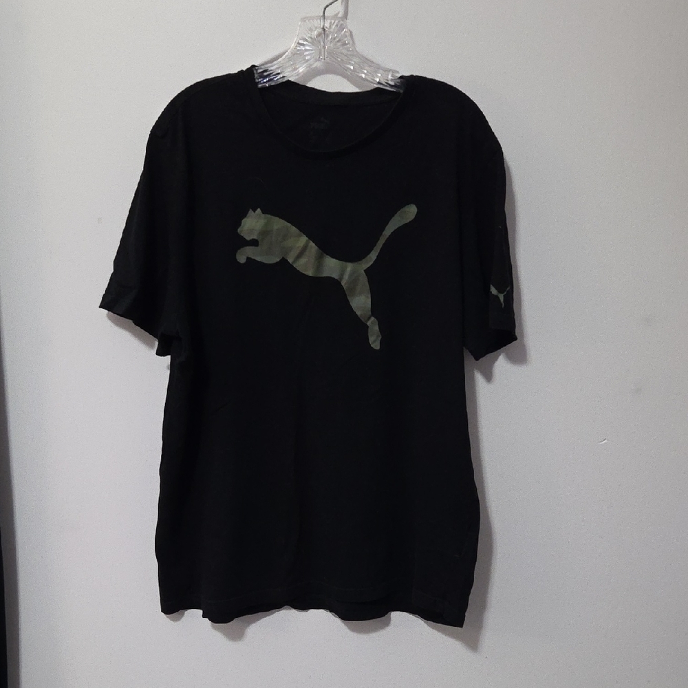 Excellant Conditio Black T-Shirt with Camo Puma Logo